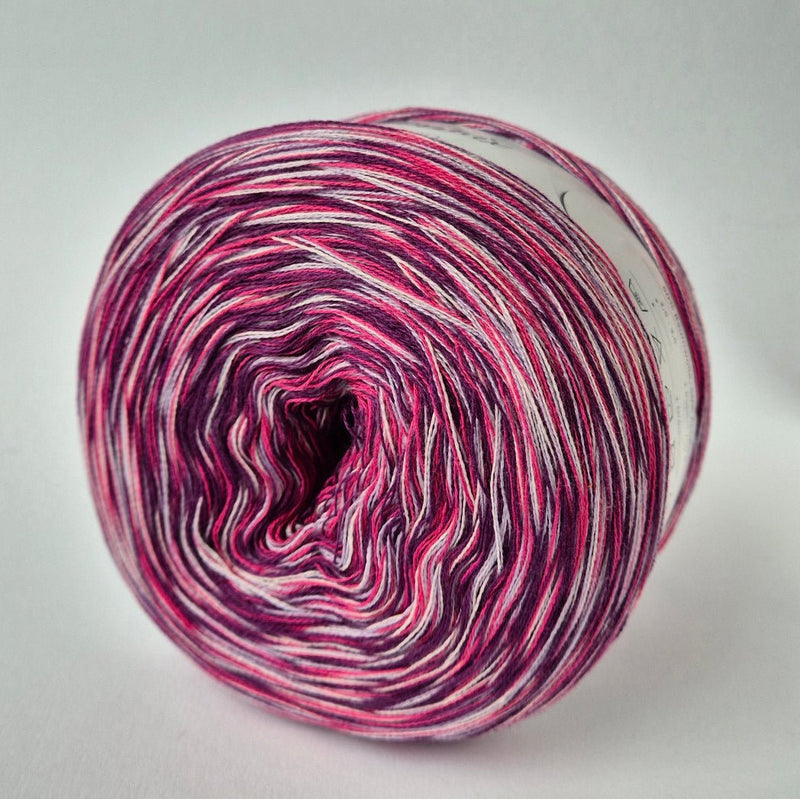 Bobbel Meliert Soft Colormix 225 – Melierte Bobbel Wolle in Pink, Beere und Lila - BaryWoll