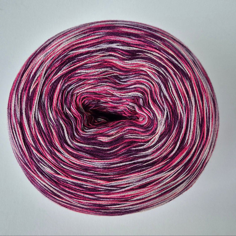 Bobbel Meliert Soft Colormix 225 – Melierte Bobbel Wolle in Pink, Beere und Lila - BaryWoll