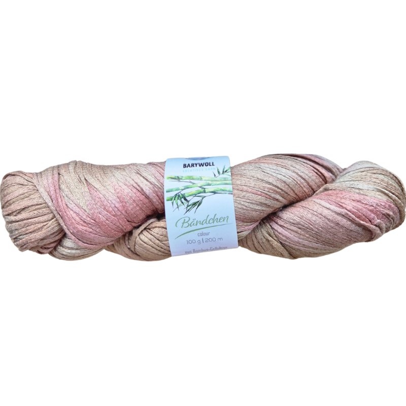 BaryWoll Bambus Garn - Bändchen Farbe 365 Altrosa - BaryWoll