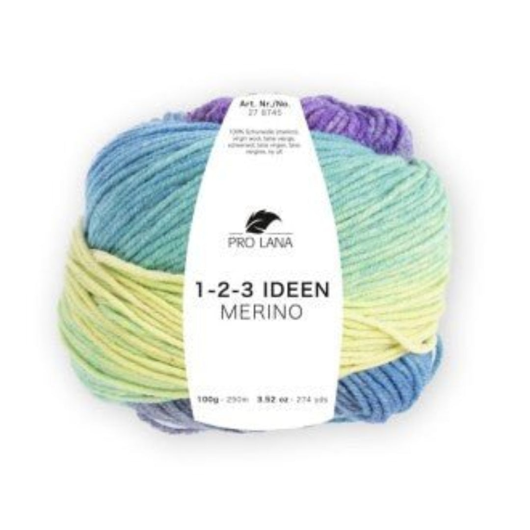 Pro Lana 1 - 2 - 3 Ideen Merino – 100% Merinowolle mit Farbverlauf, 250m - BaryWoll