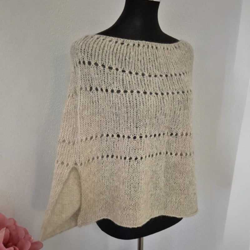 Anleitung: Poncho mit Rundpasse – Elegant & Zeitlos - PDF Anleitung - BaryWoll