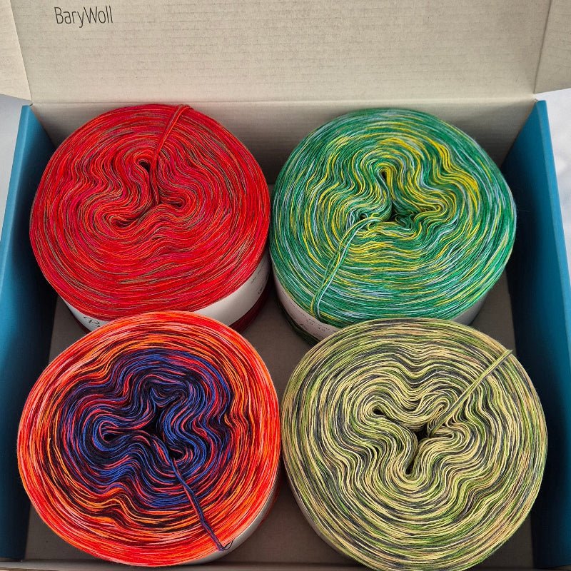 Wollbox 47 – Hochwertige Farbverlaufsgarne für große Projekte - BaryWoll