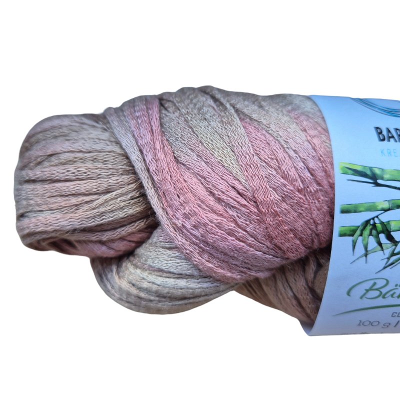 BaryWoll Bambus Garn - Bändchen Farbe 365 Altrosa - BaryWoll