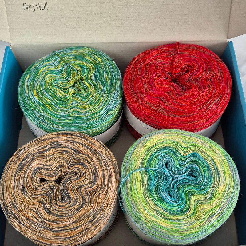 Wollbox 45 – Hochwertige Garne für große Strick - und Häkelprojekte - BaryWoll